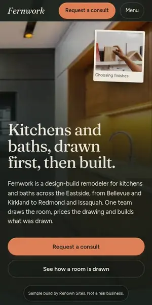 Sample: Kitchen and bath remodeler at 2.0 seconds